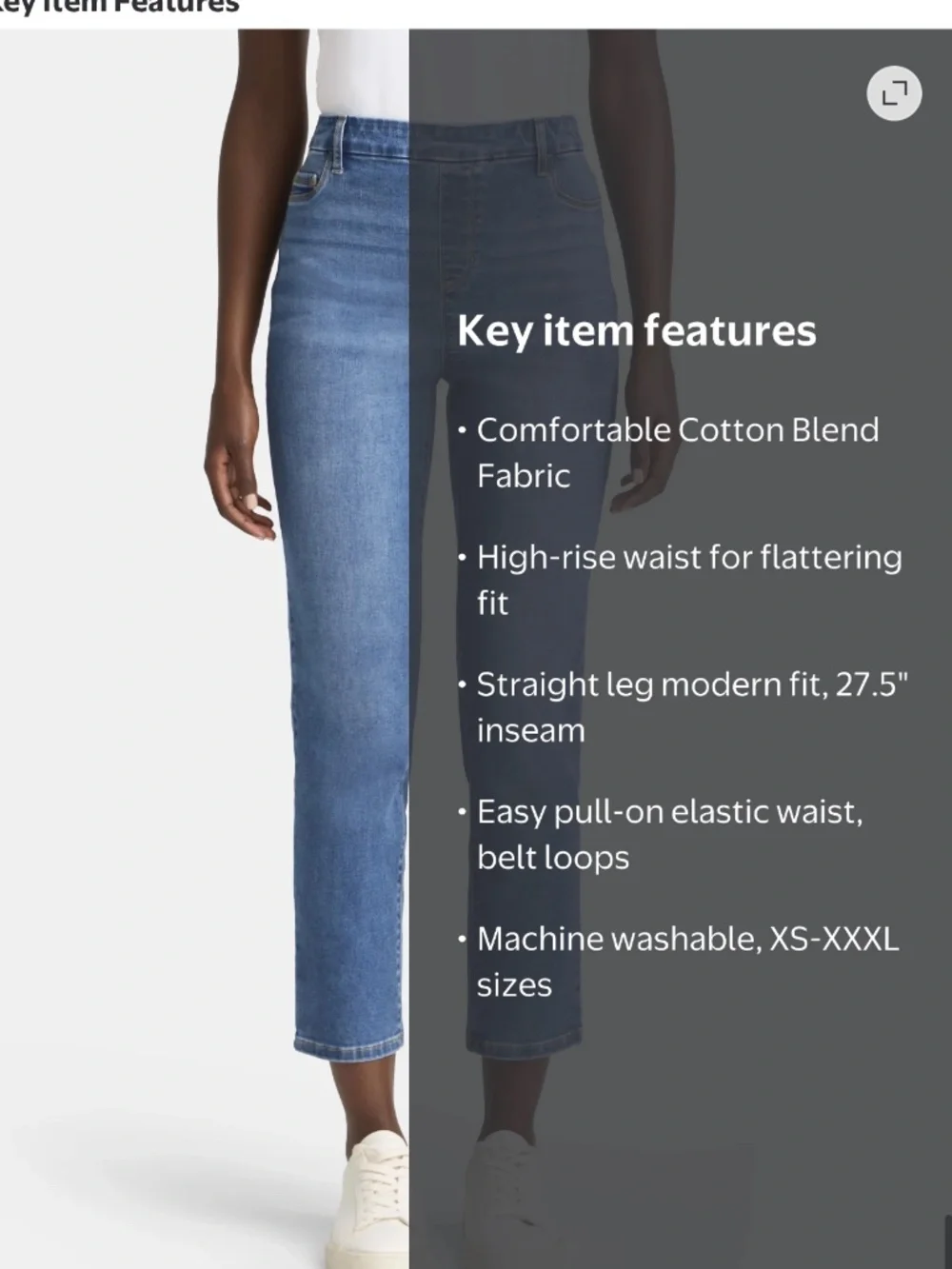 Time and Tru Women’s Medium Wash Straight Leg Denim Jeggings Size XXXL (22) NWT